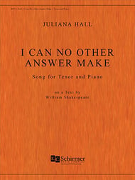 I Can No Other Answer Make Vocal Solo & Collections sheet music cover Thumbnail